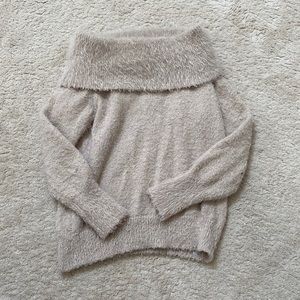 charlotte russe off shoulder wrap fuzzy sweater 💖 5 for 25 💖